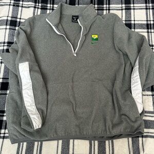Nike Gray Zip Up Sweater with Stand-Up Collar and Long Sleeves